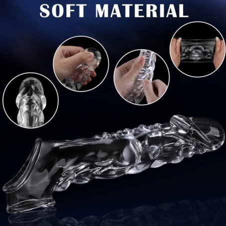 3.6 Inch Clear Reusable Penis Sleeve In Pakistan