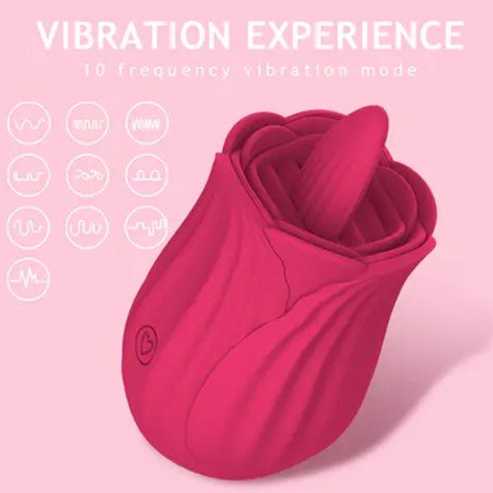 Rose Bud Tongue Toy Clitoral Stimulator