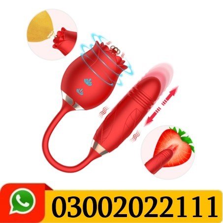 Rose Clitoral Sucking Vibrator With Thrusting Dildo In Pakistan