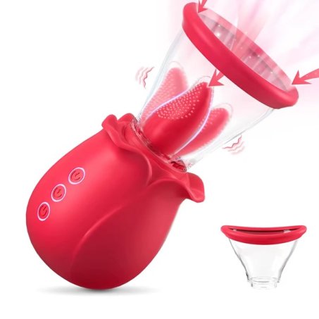 Rose Licking Tongue Vibrator With Suction Cup In Pakistan