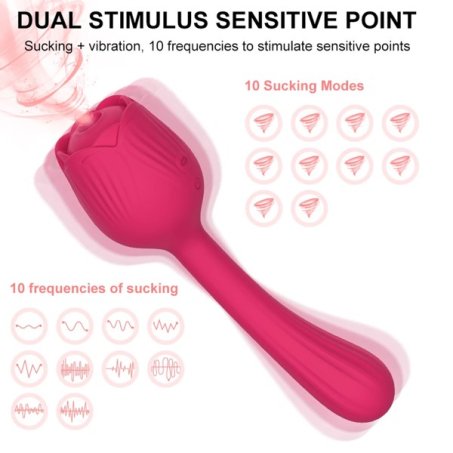 Rose Sucking Toy Wand Vibrator