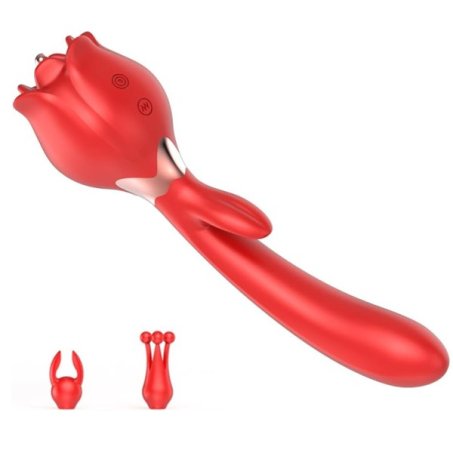 Rose Tongue Toy Dildo Swing Vibrator with 2-Head In Pakistan