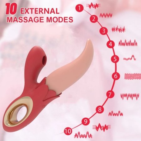 Rose Tongue Vibrator With Sucking & Tapping In Pakistan