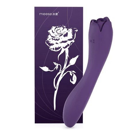Rose Wand Vibrator With Tongue