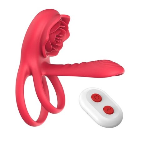Vibrating Cock Ring With Rose Clit Stimulator In Pakistan