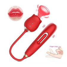 Rose Sucking Toy With Tapping G-spot Vibrator