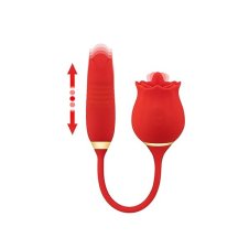 Rose Sucking Toy With Thrusting Vibrator