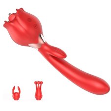 Rose Tongue Toy Dildo Swing Vibrator with 2-Head In Pakistan