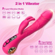 10-band Retractable Vibrating AV Wand Luxurious Shape Soft Touch G-spot Vibrator 100% Waterproof Clitoral Vibrator